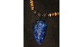 Blue Dichroic Glass Arrowhead Necklace SOLD