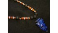 Blue Dichroic Glass Arrowhead Necklace SOLD
