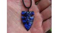 Cobalt Blue Dichroic Glass Arrowhead Necklace SOLD