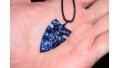 Cobalt Blue Dichroic Glass Arrowhead Necklace SOLD