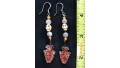 Dichroic Glass Arrowhead Earrings SOLD