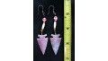 Pink Agate Arrowhead Earrings SOLD