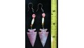 Pink Agate Arrowhead Earrings SOLD