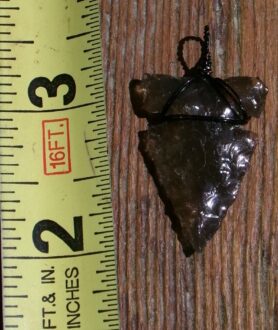 glass arrowhead pendant