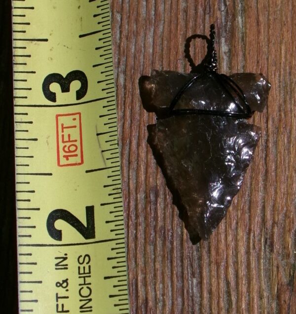 glass arrowhead pendant