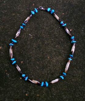 Bone and turquoise necklace