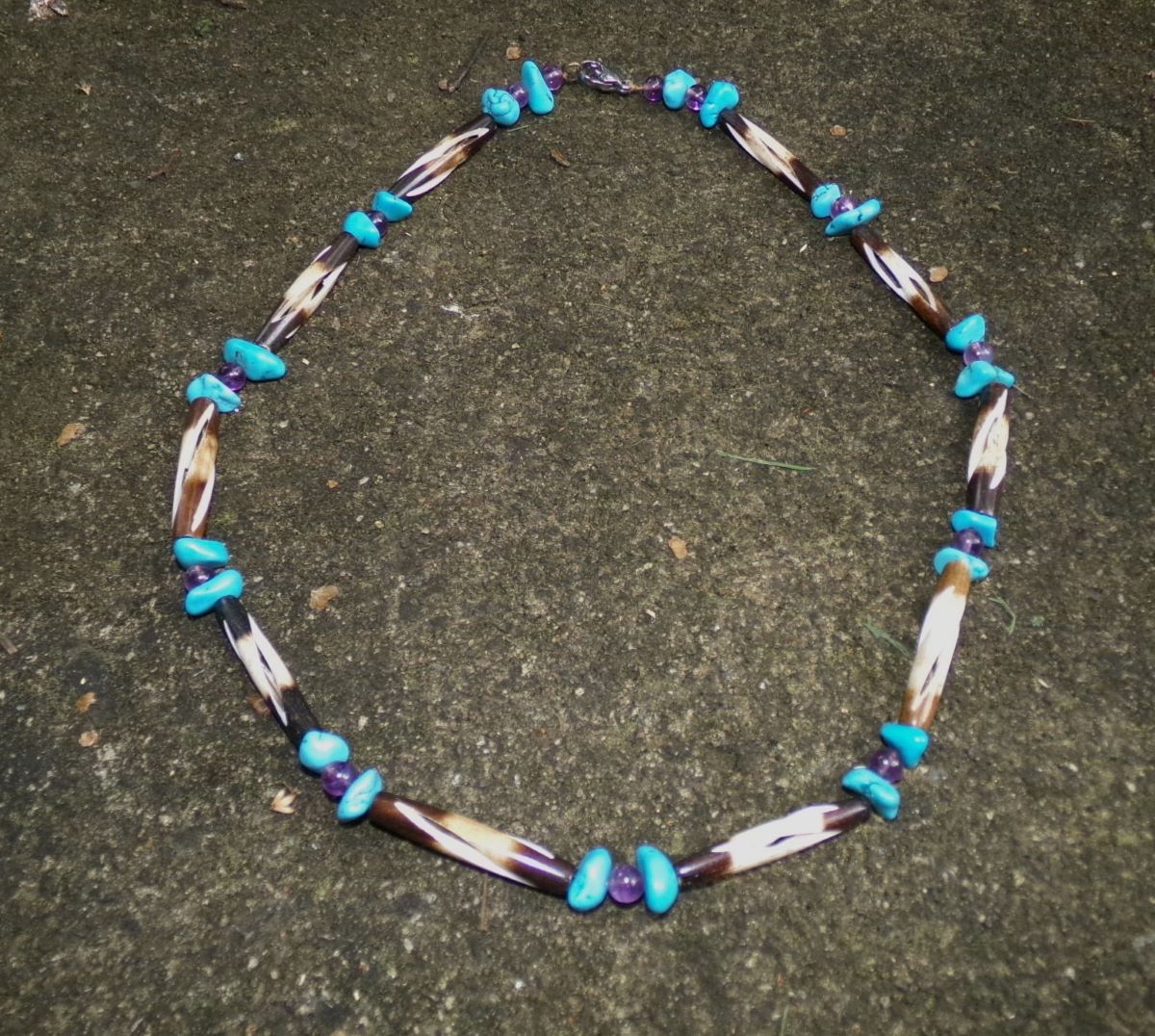Bone and Turquoise necklace