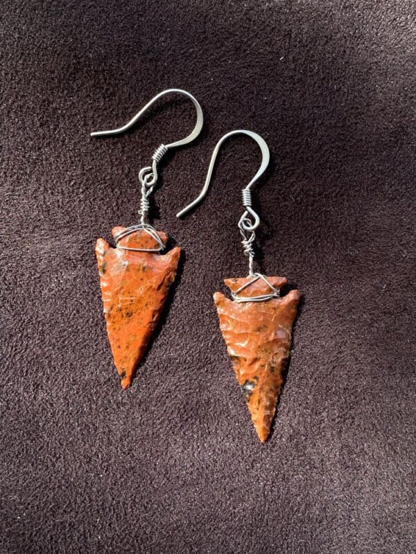 Mahogany Obsidian Arrowhead Earrings (NEW!) - Image 2