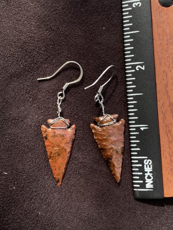 Mahogany Obsidian Arrowhead Earrings (NEW!) - Image 3