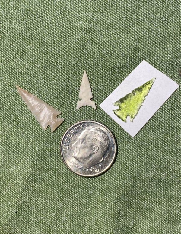 3 Micro Stone Arrowheads (NEW!)