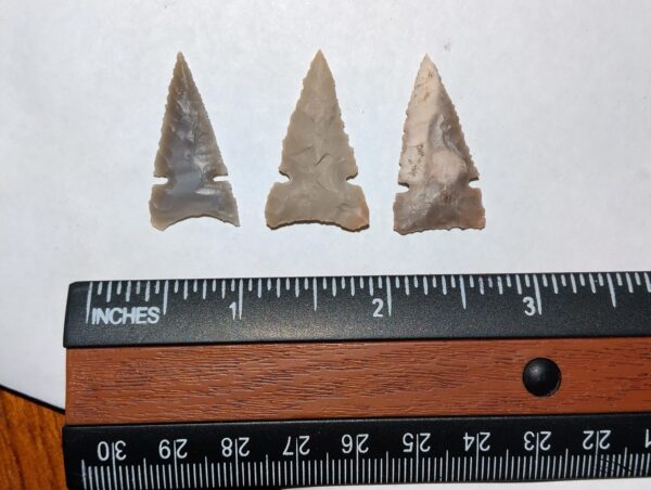 3 Small Flint Hunting Points